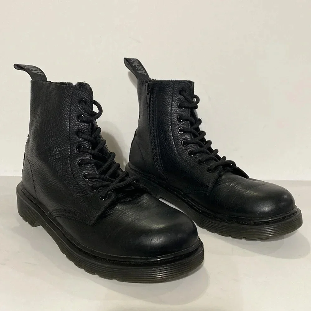 Dr. Martens 1460 Pascal Mono Lace Up Boots Black Size 3